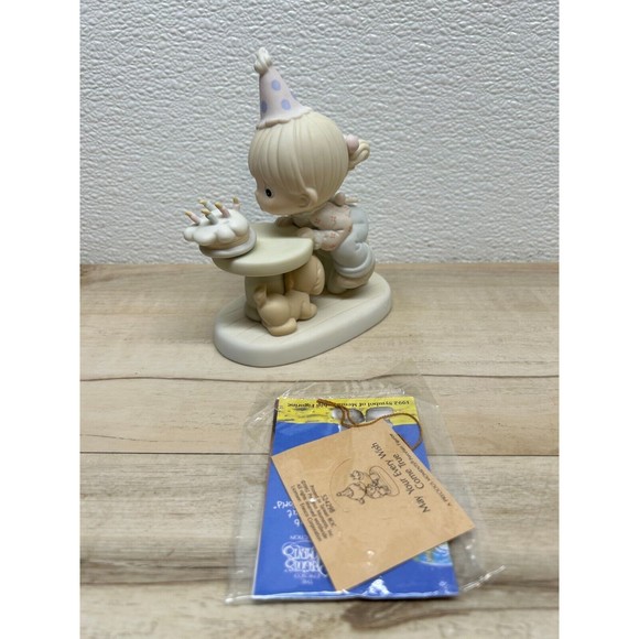 1992 Enesco Precious Moments May Your Every Wish Come True Porcelain Figurine - Picture 2 of 13